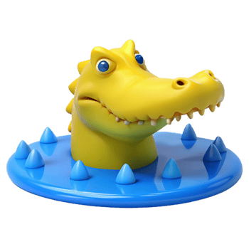 Cartoon Crocodile in Blue Water png