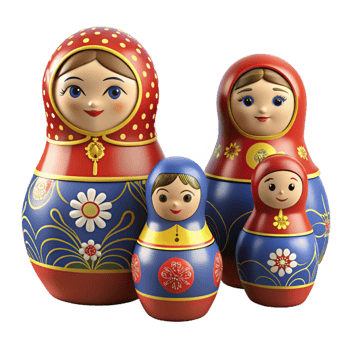 Russian Nesting Dolls Set png