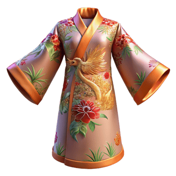 3D Render Floral Kimono Illustration png