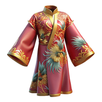 3D Render of Chinese Traditional Clothing png