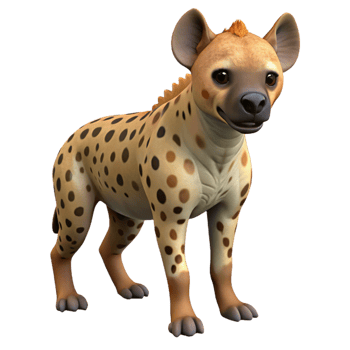 Spotted Hyena Isometric Render png