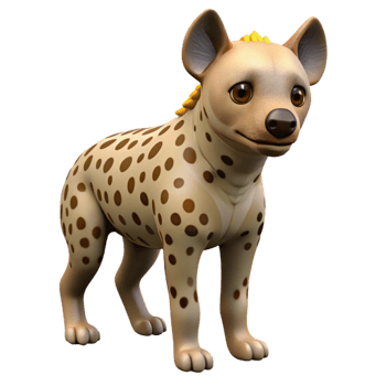 Cute Spotted Hyena Cartoon Illustration png