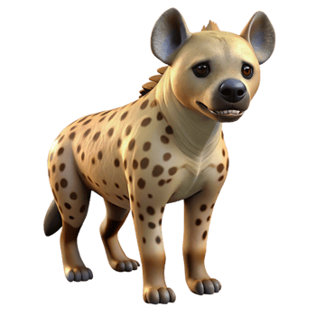 Spotted Hyena 3D Model png