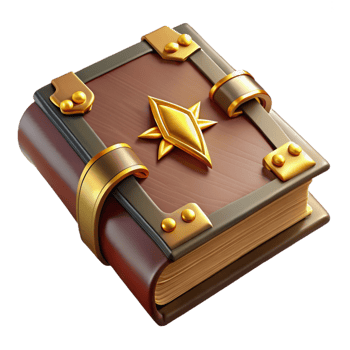 Golden Clasp Book 3D Illustration png