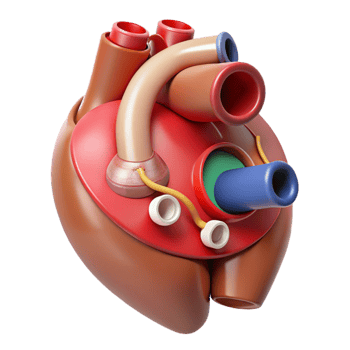 Stylized 3D Heart Illustration png