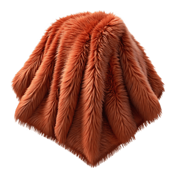 Orange Furry Fabric Texture png