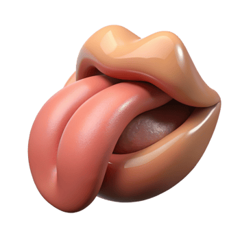 Glossy Lips with Tongue Out png