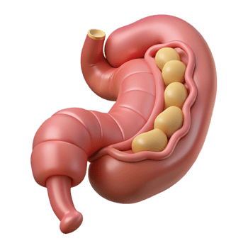 3D Illustration of the Human Stomach png