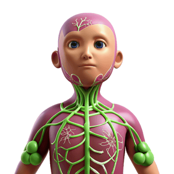 Lymph Node System 3D Illustration png