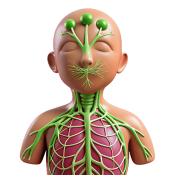 Human Anatomy Lymph Nodes and Vessels png