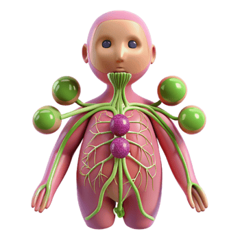Lymphatic System Anatomy Illustration png