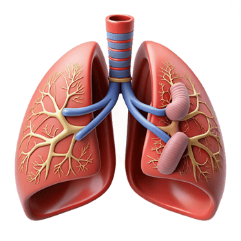 Human Lungs 3D Model Anatomy png