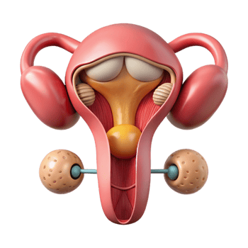 Cartoon 3D Uterus Model Illustration png