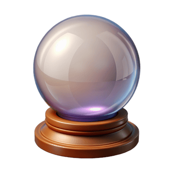 Crystal Ball on Wooden Base png