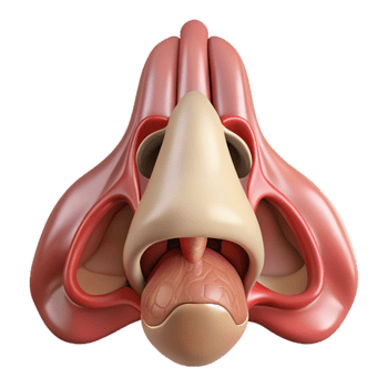 3D Render of Human Nasal Cavity and Tongue png
