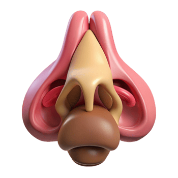 3D Rendered Nose Anatomy png