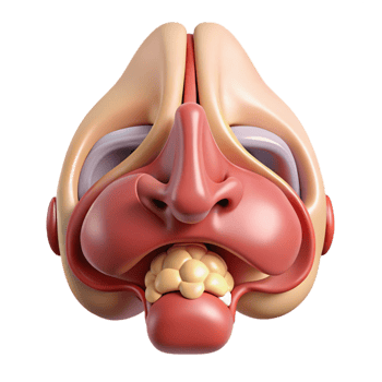 Isometric Cartoon Face with Open Mouth png
