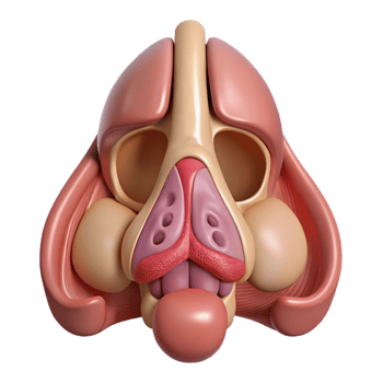 3D Render of a Nose and Mouth png