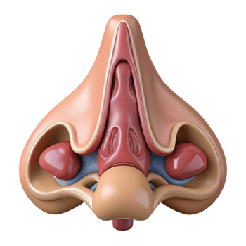 3D Illustration of Human Nose Anatomy png