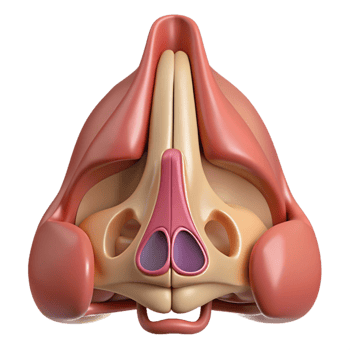 3D Stylized Nasal Cavity Illustration png