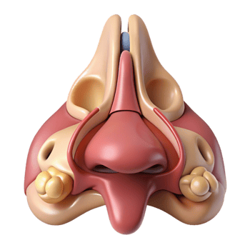 3D Render of a Human Nose png