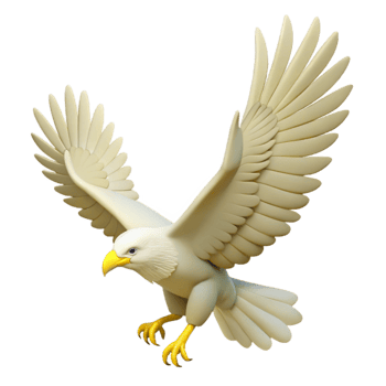 White Eagle with Spread Wings png