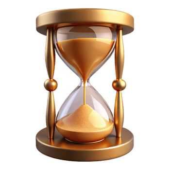 Golden Hourglass Sand Time Measurement png