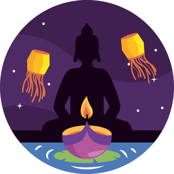 waisak buddhist lamp png