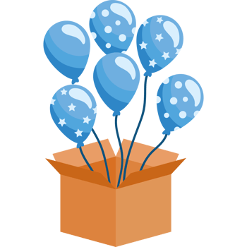gender reveal blue balloons png
