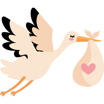baby shower stork png