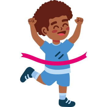 runner boy celebrating png
