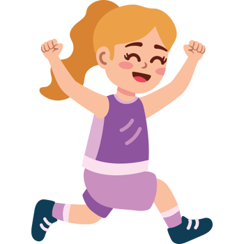 runner girl cartoon png