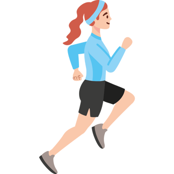 runner woman active png