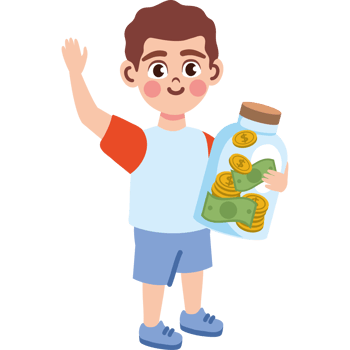 boy and donation money png