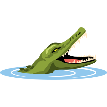 crocodile swimming in the river png