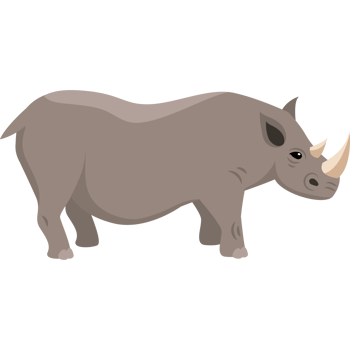 rhino animal side view png