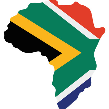south africa flag in map png