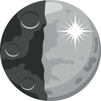 first quarter moon phase png