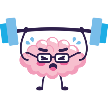 brain doing exercise cartoon png