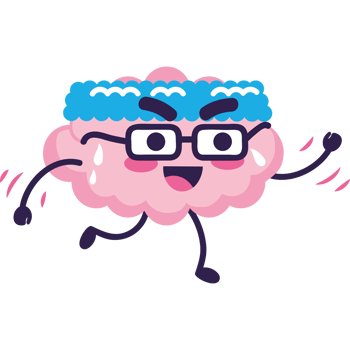 happy fitness brain cartoon png