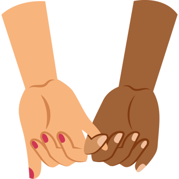 female hands are held by the little fingers png