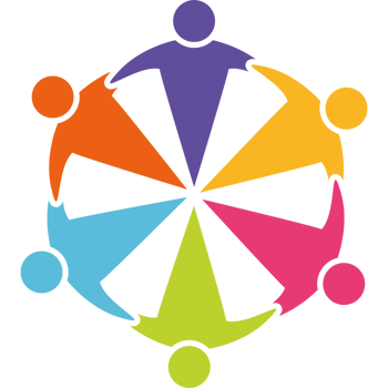 team motivated people in a round png