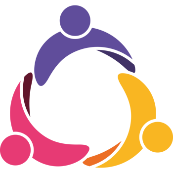 team of three people png
