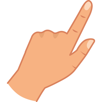 pointing finger with left handed png