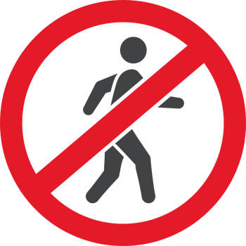 no crossing pedestrian pictogram png