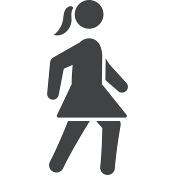 girl walking pictogram png