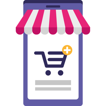 online shopping on social media app png
