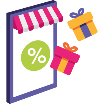 promotion online shopping store with mobile png