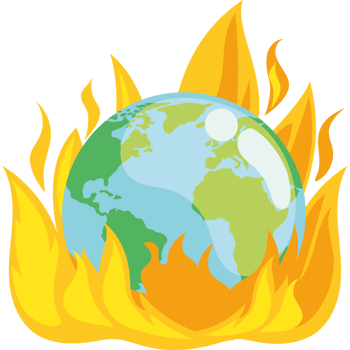 global warming burning earth timer png