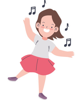 cute girl dancing png